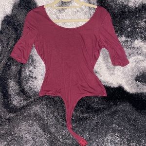 Maroon body suit